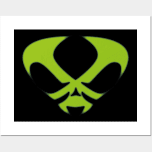 Alien Skull Logo Posters and Art